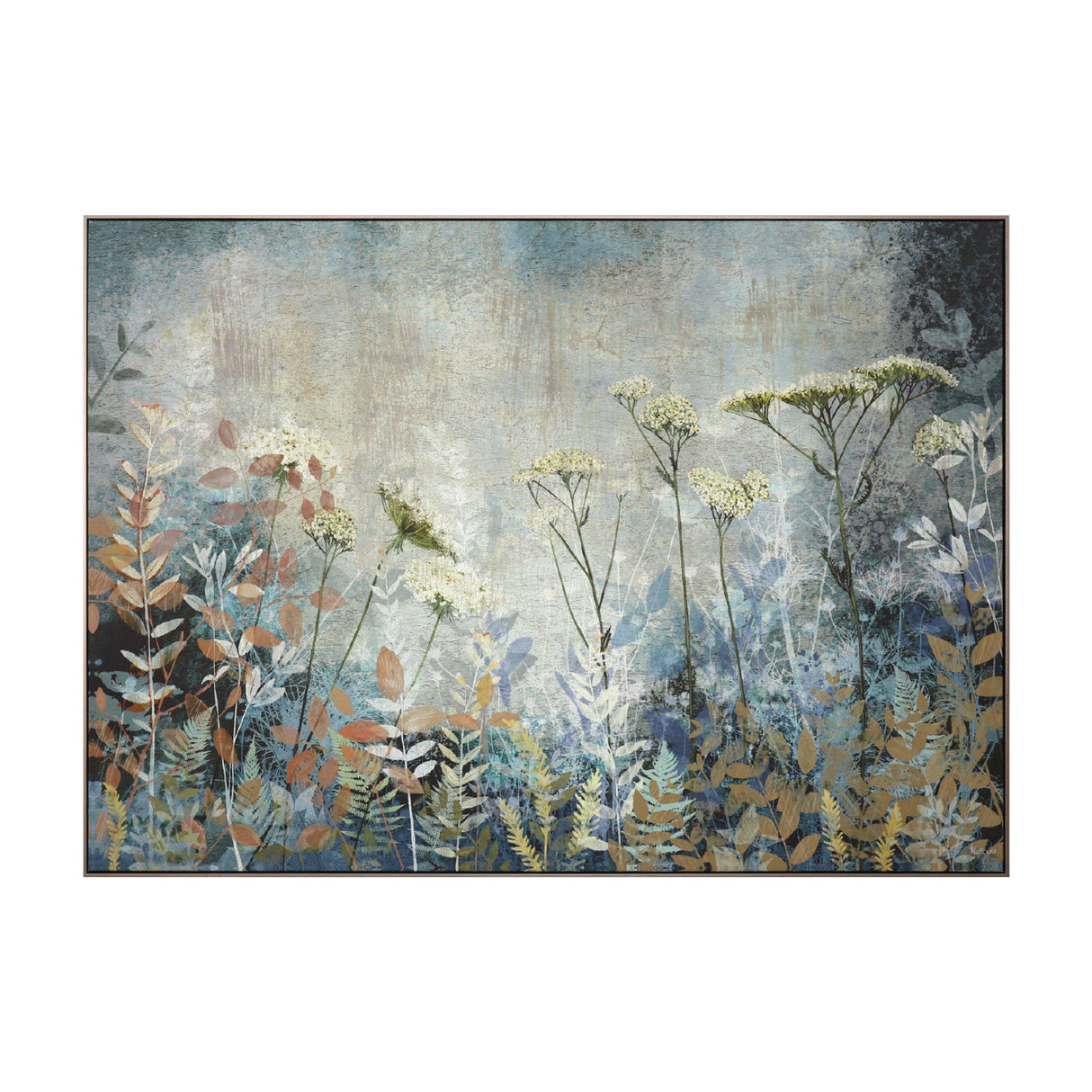 Fanciful Framed Canvas Wall Art – Blue