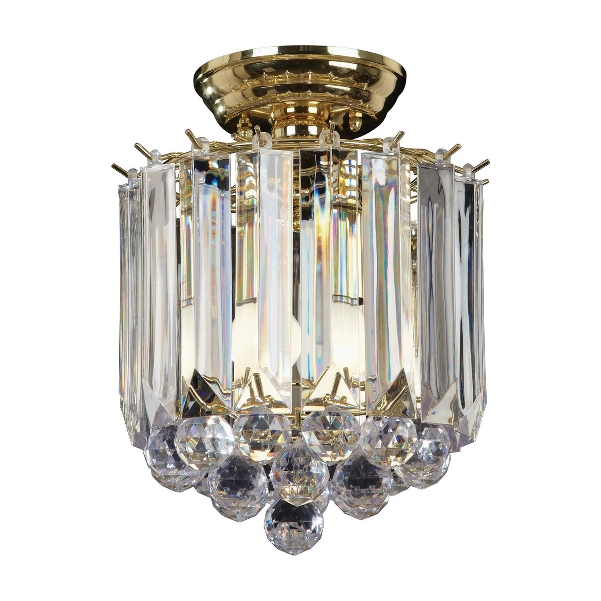 Fargo Semi-Flush Ceiling Light – Brass