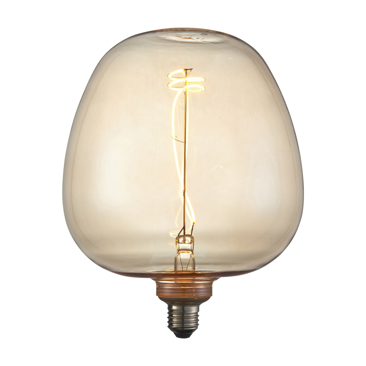Swirl Oversized LED Filament Bulb E27 4W – Amber