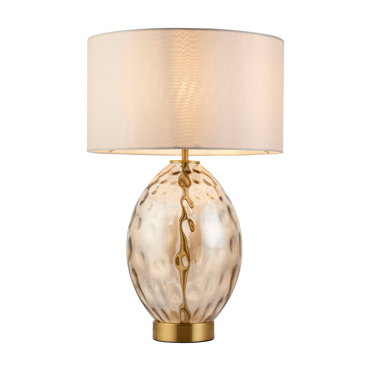 Elin Dimple Glass Table Lamp – Champagne