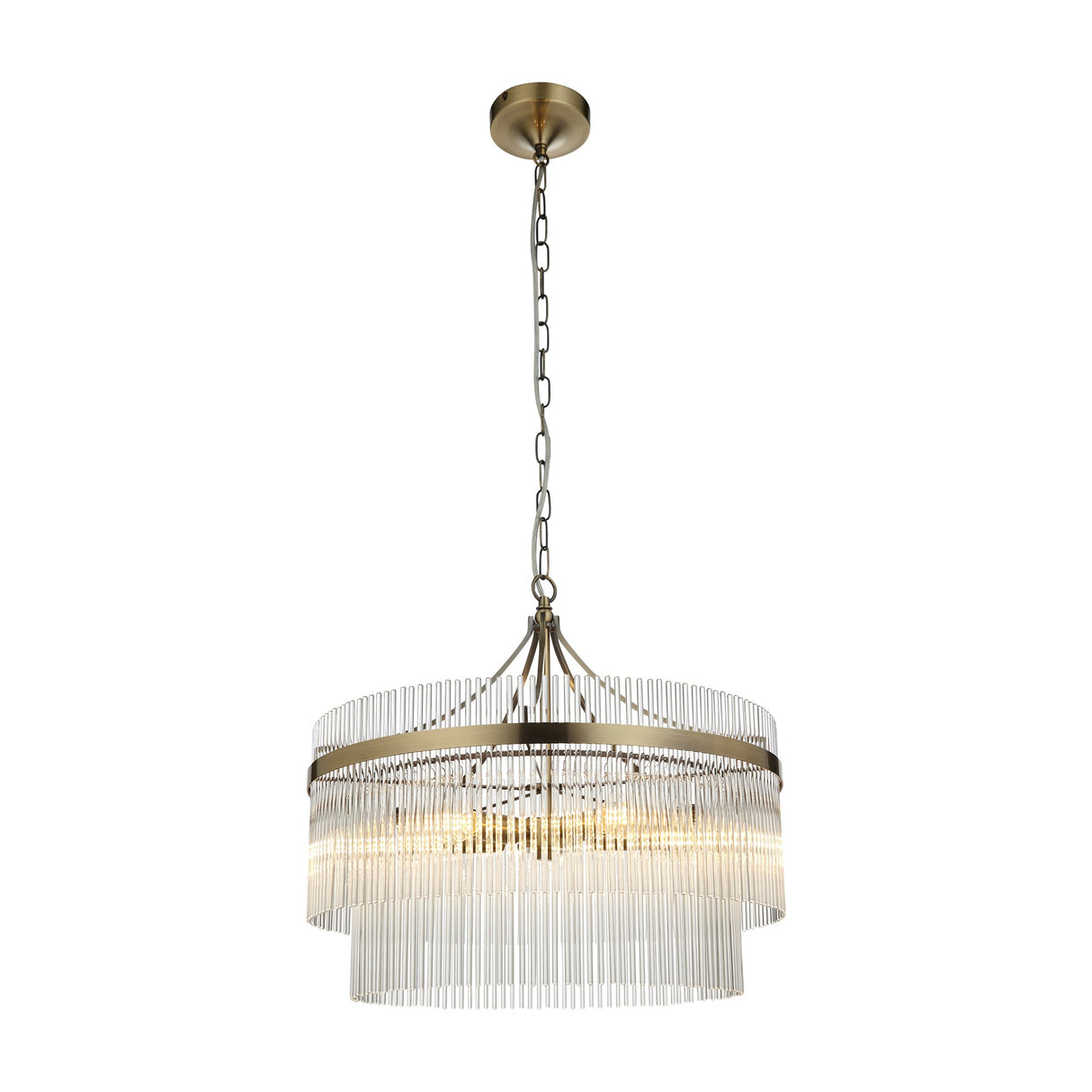 Marietta Glass Rod Pendant 5 Light