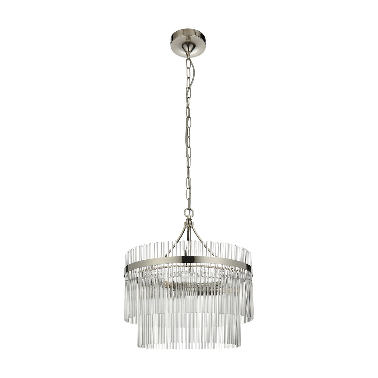Marietta Glass Rod Tiered Pendant 3 Light
