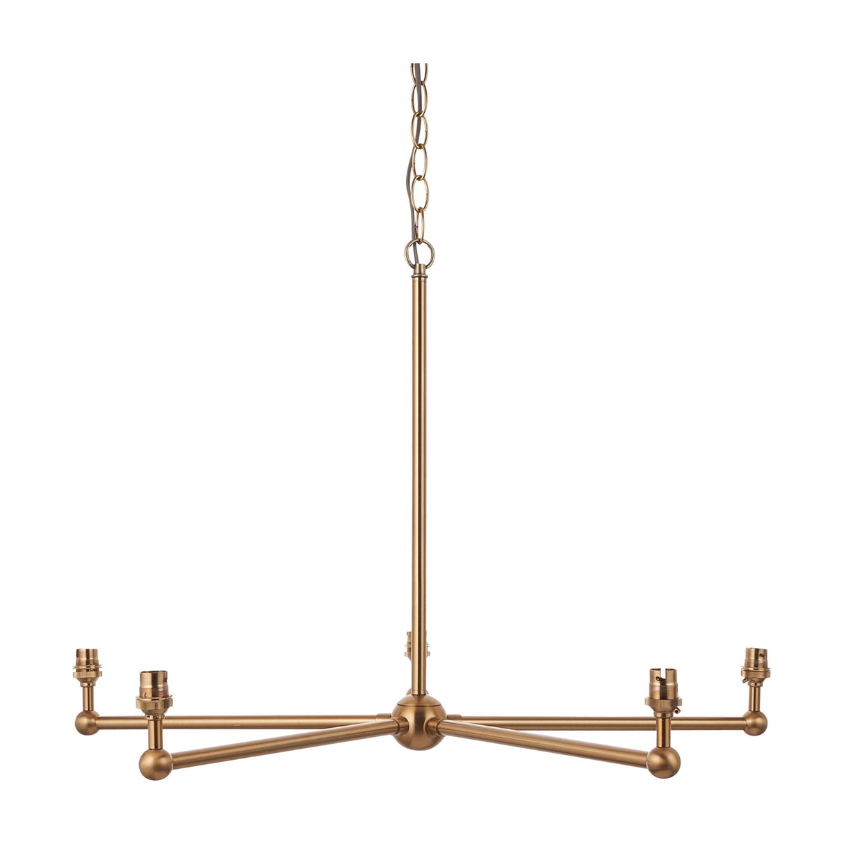 Santiago 5 Light Pendant Fitting – Brushed Brass