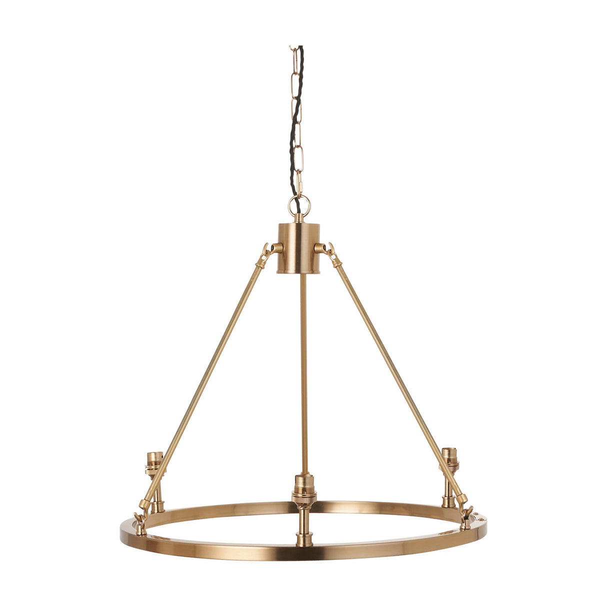 Chester Ring Pendant Light Fitting 3 Light – Aged Brass