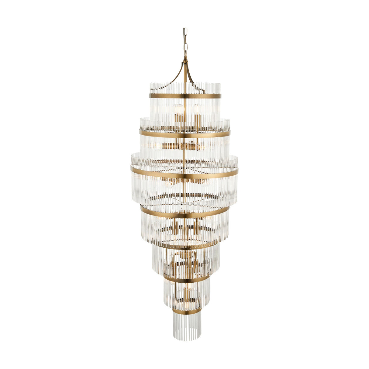 Marietta Grand 21 Light Chandelier – Antique Brass
