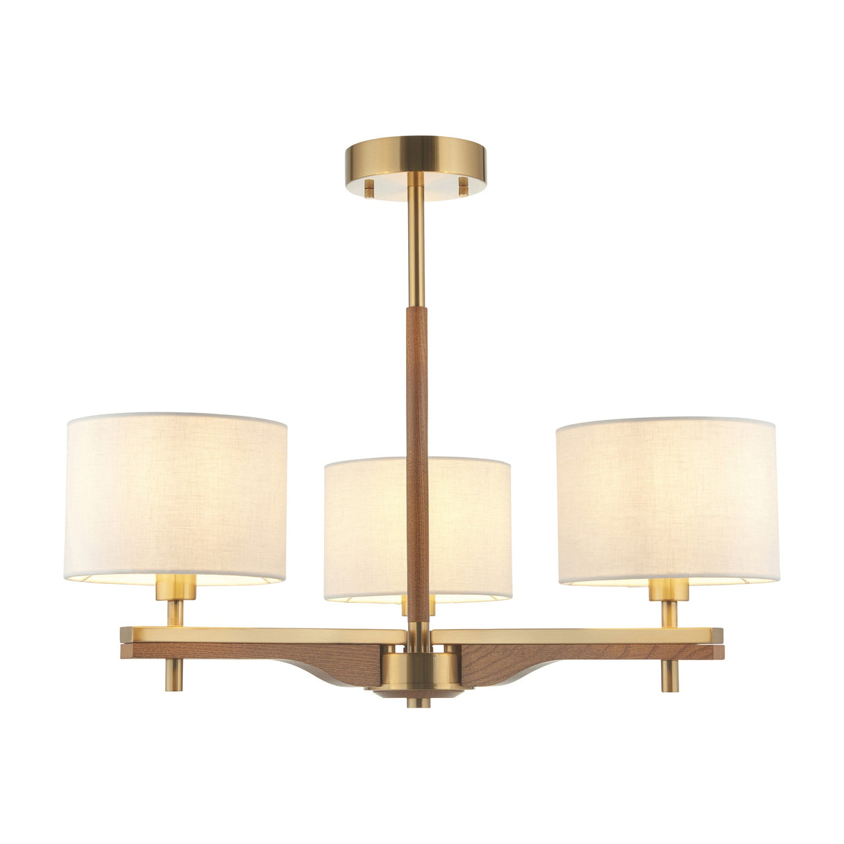 Heathcliff 3 Light Ceiling Light – Aged Brass