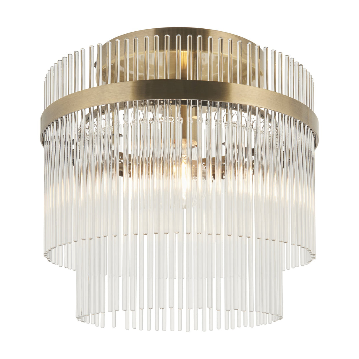 Marietta Semi-Flush Ceiling Light – Antique Brass