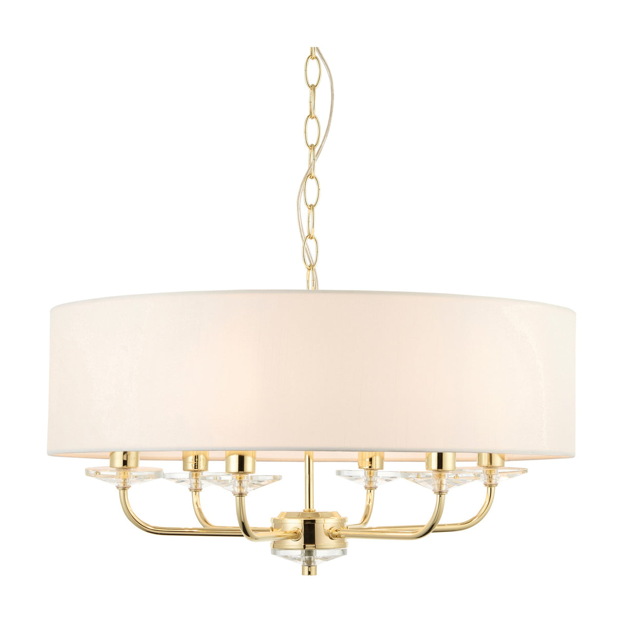 Nixon 6 Light Pendant with Crystal Glass Detail