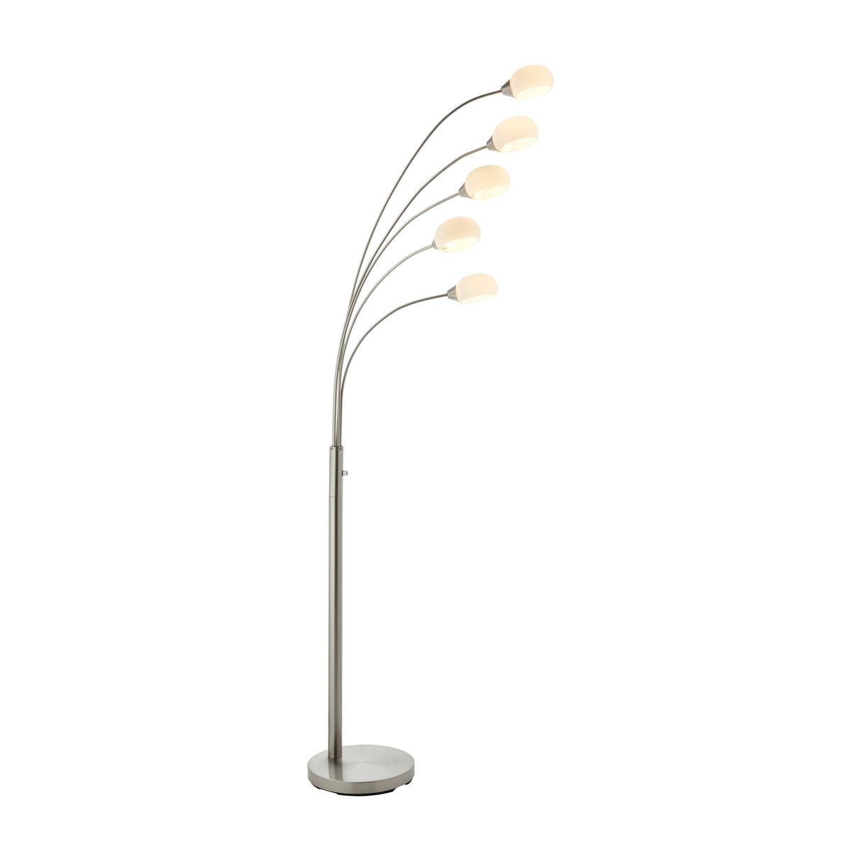 Jaspa 5 Light Arc Floor Lamp – Satin Nickel