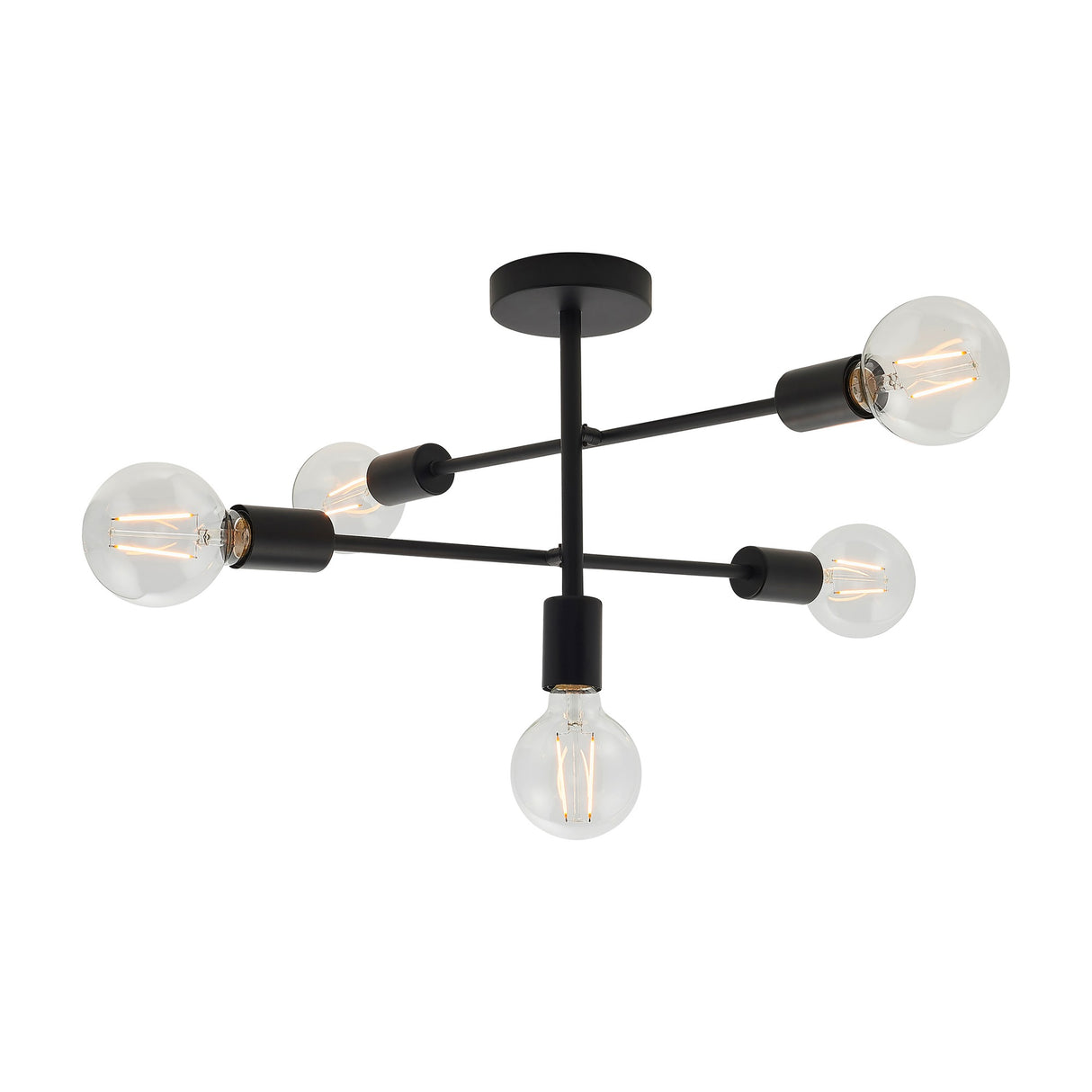 Studio 5 Light Sputnik Ceiling Lamp – Black