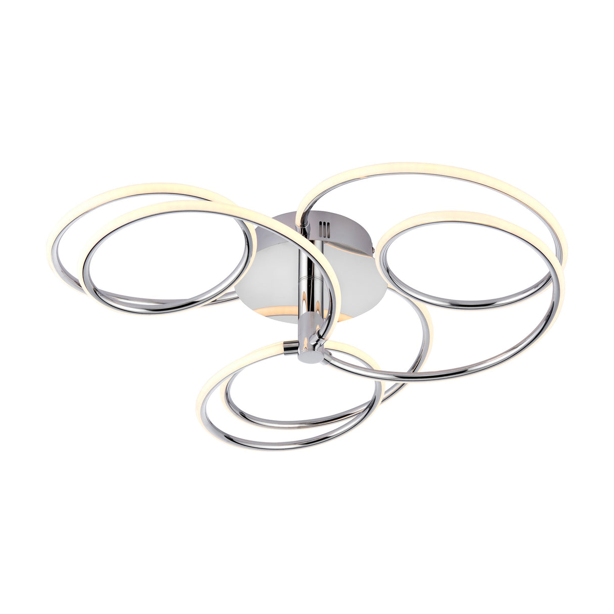 Eterne LED Ring Semi-Flush Ceiling Light – Chrome