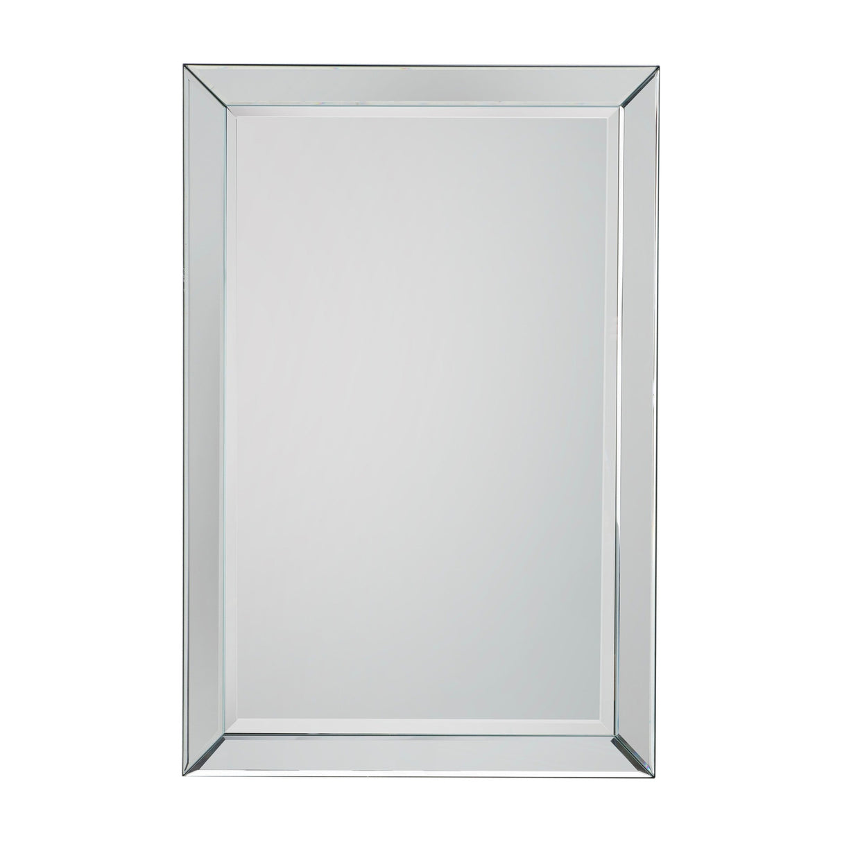 Luna Bevelled Rectangular Mirror – Silver