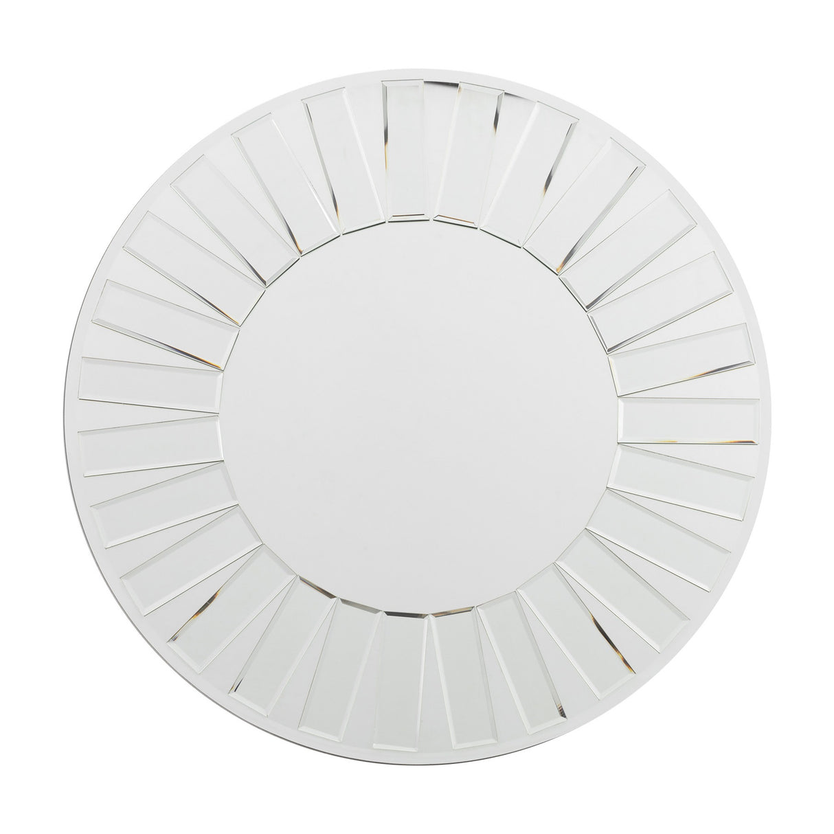 Mondello Round Bevelled Wall Mirror – Silver
