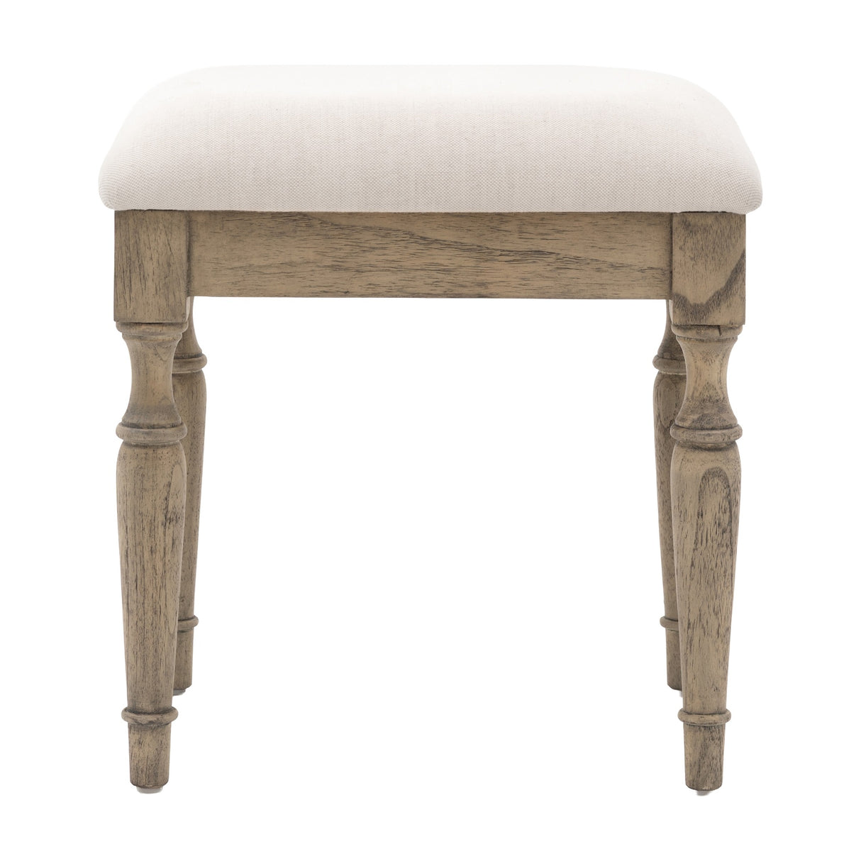 Rustique Upholstered Dressing Stool – Natural