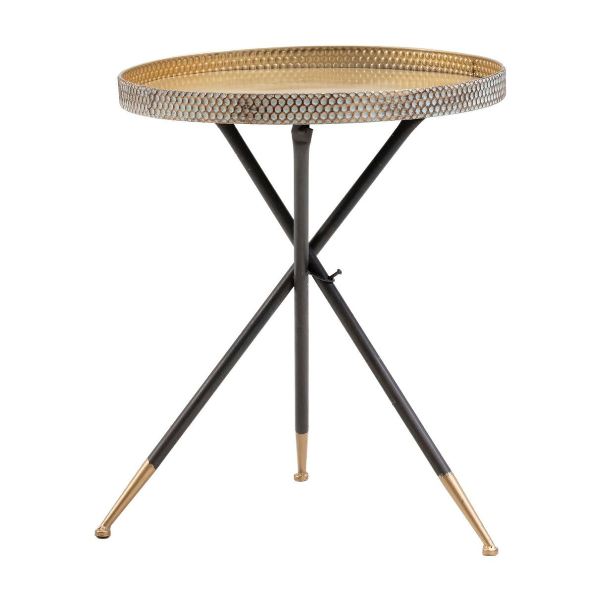 Epsom Round Tripod Side Table – Gold