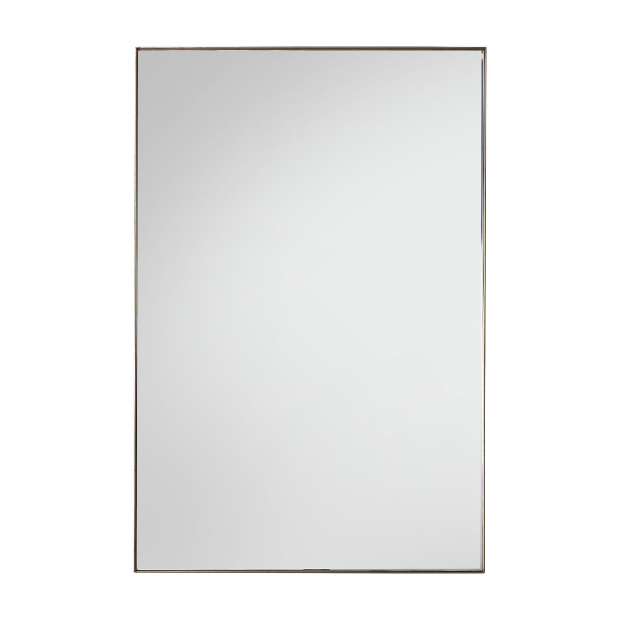 Gallery Direct Sabreth Rectangular Wall Mirror in bronze, portrait orientation with a slim metal frame around the glass on a plain white background.