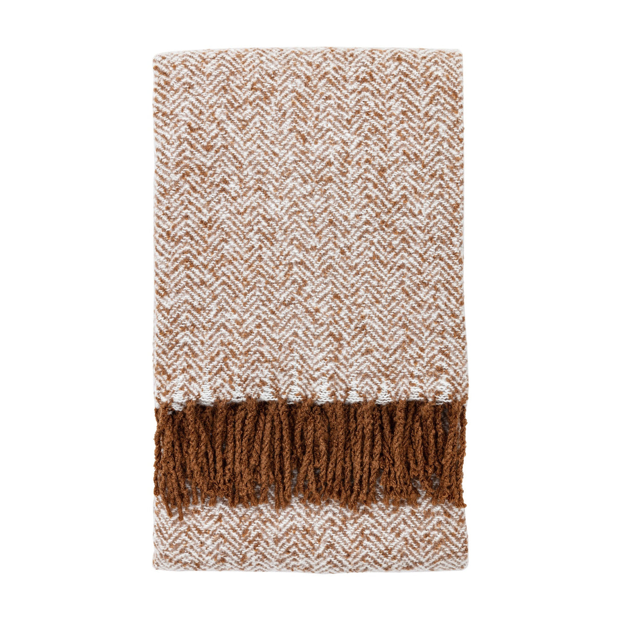 Herringbone Faux Mohair Throw