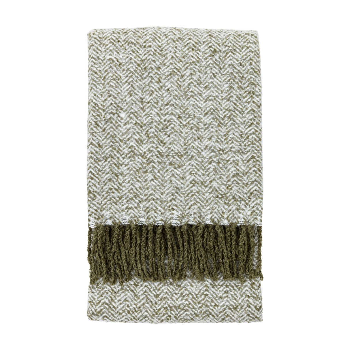 Herringbone Faux Mohair Throw