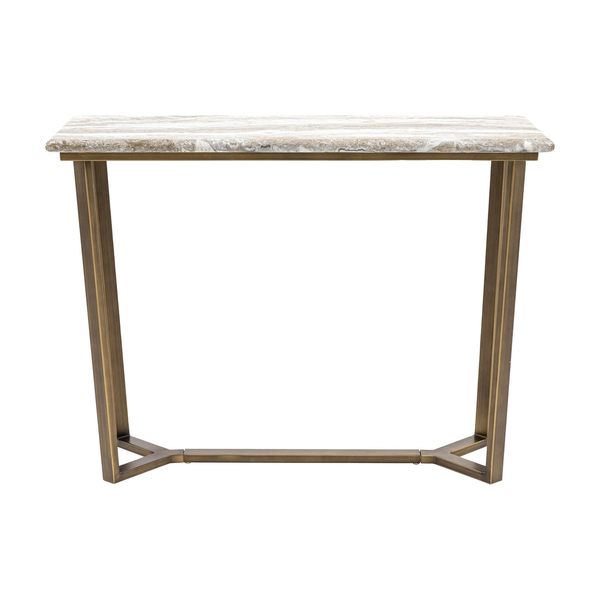 Lusso Console Table with Marble Effect Top – Natural