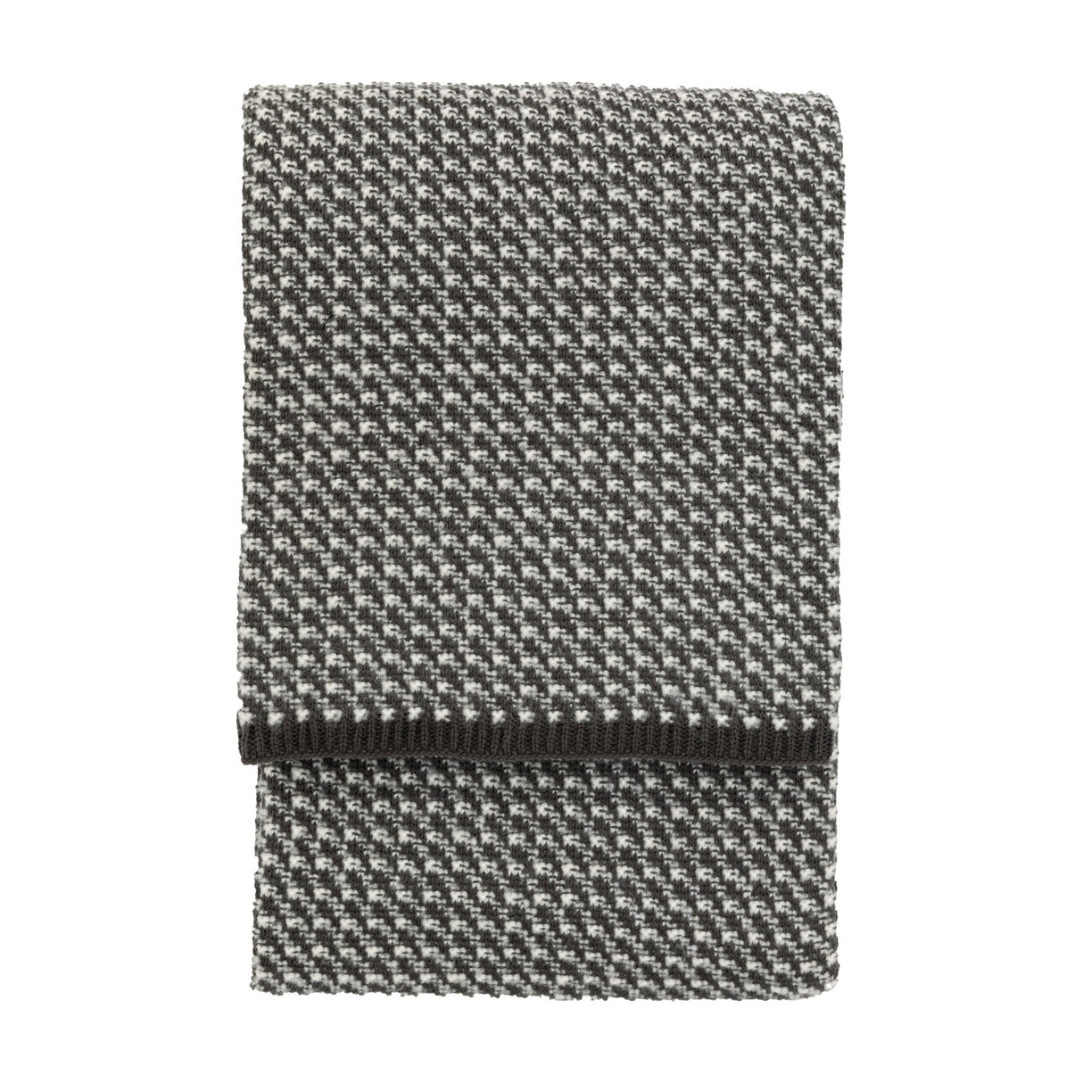 Cross Knit Throw – Grey
