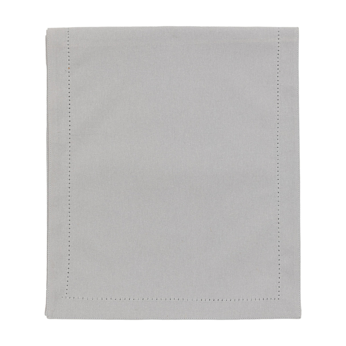 Dove Table Runner with Hemstitch Border – Grey