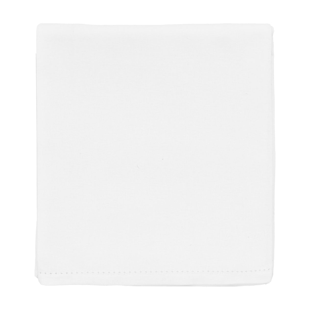 Classic Cotton Tablecloth with Hemstitch Border – White