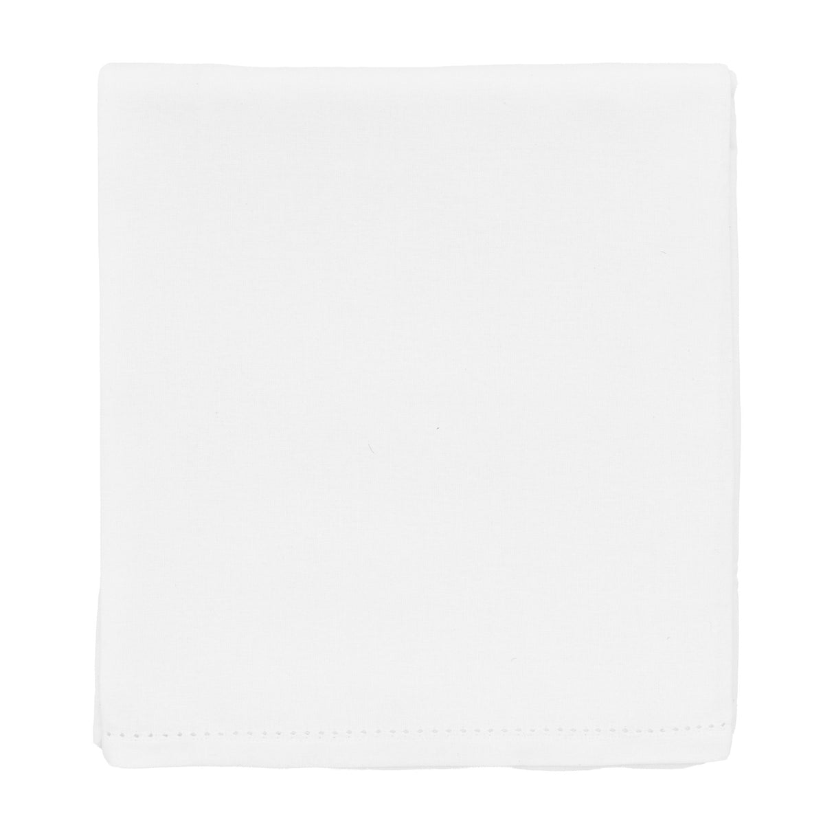 Classic Cotton Tablecloth with Hemstitch Border – White