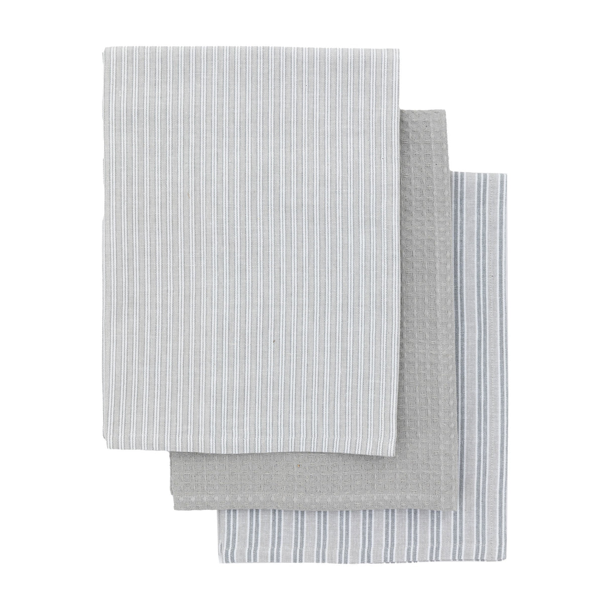 Woven Cotton Tea Towels Set of 3 – Grey