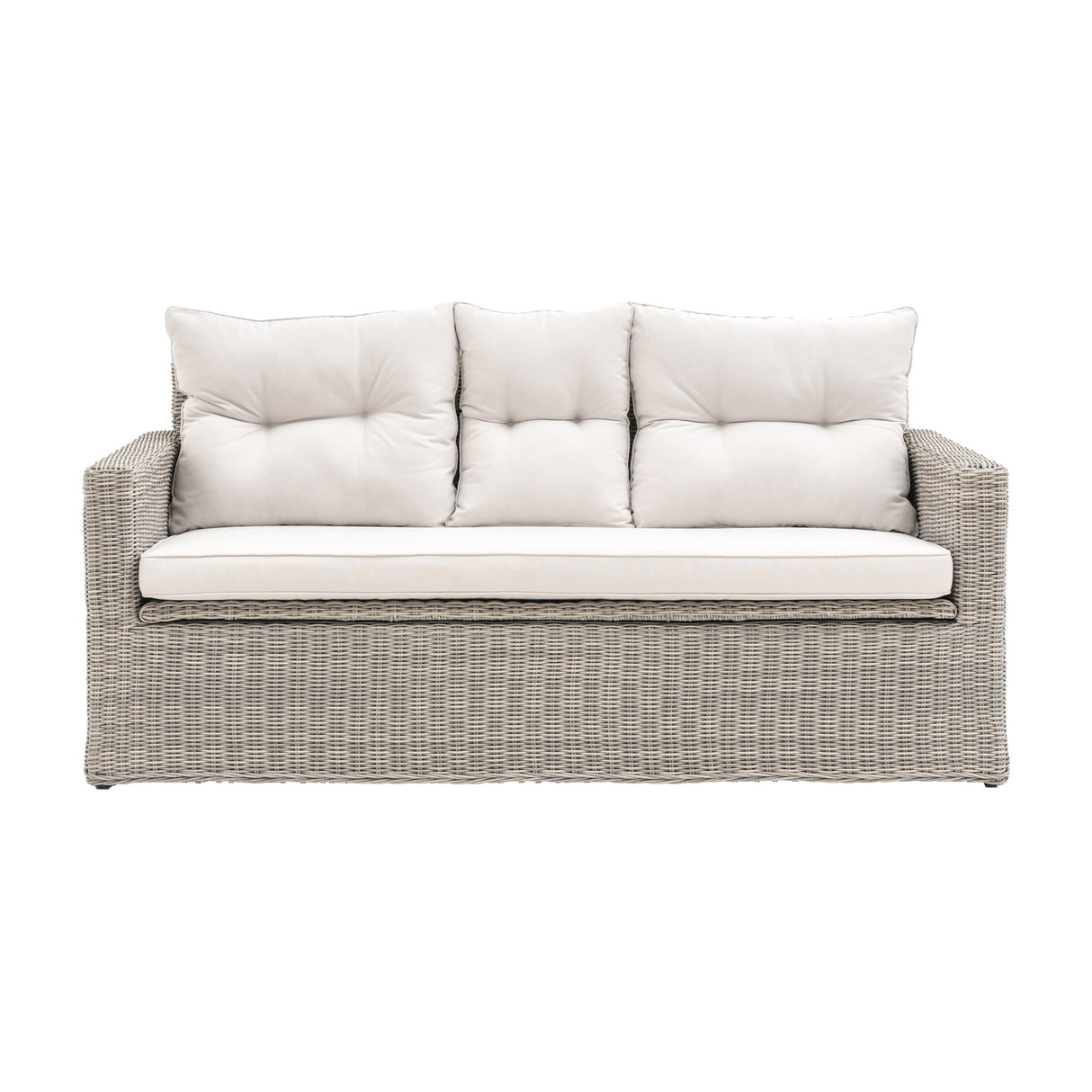 Porto Rattan Storage Sofa 2 Seater – Grey