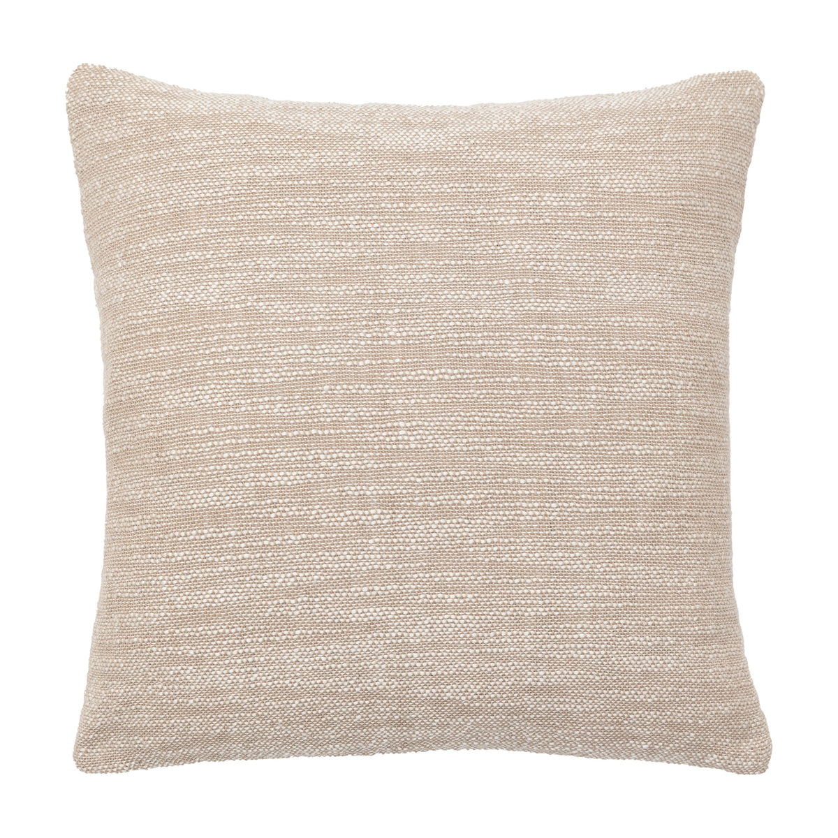 Gallery Direct Dunvane Slub Cushion in taupe, a square polyester cover with textured two-tone slub weave, shown on a plain white background.