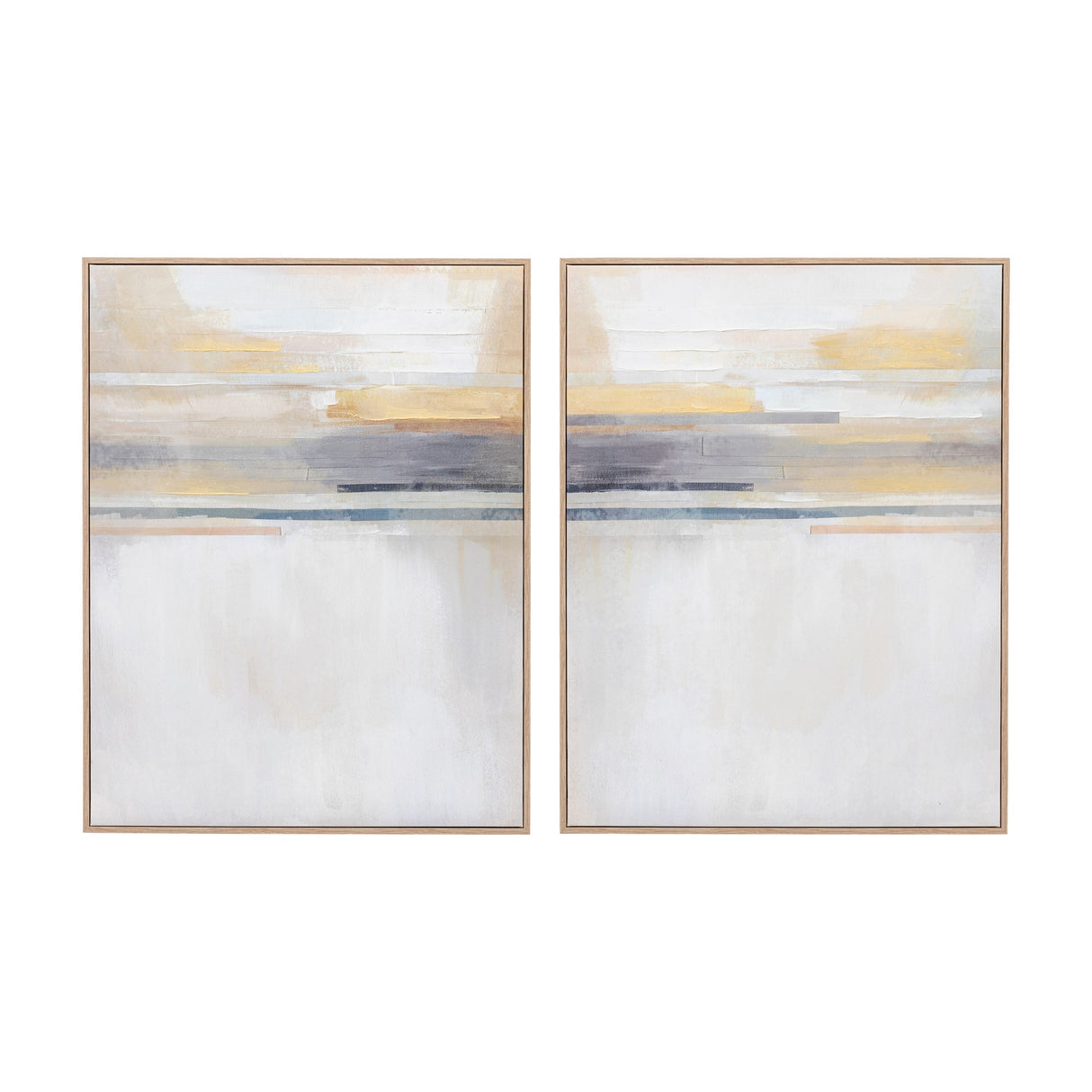 Modern Sunset Framed Canvas Set of 2 – Neutral