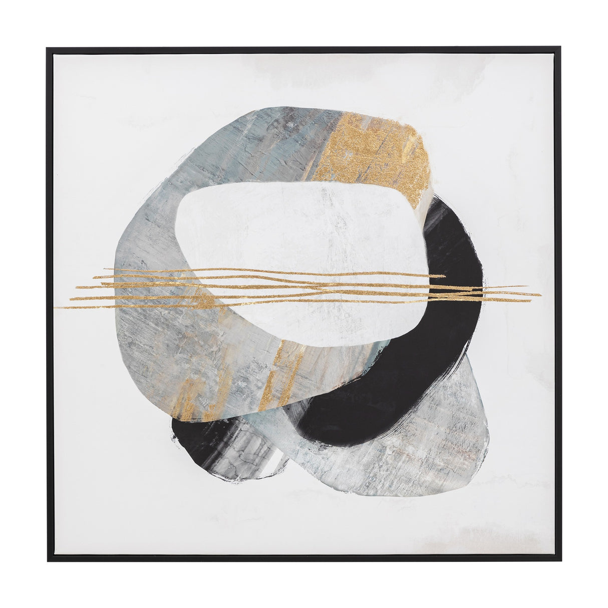 Through the Dimensions II Framed Canvas Wall Art – Grey