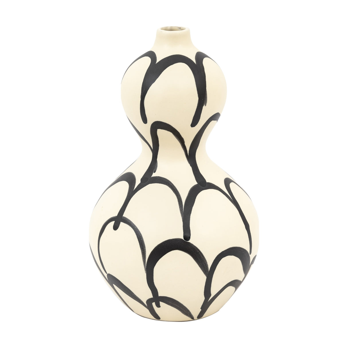 Pablo Curved Ceramic Vase – Cream