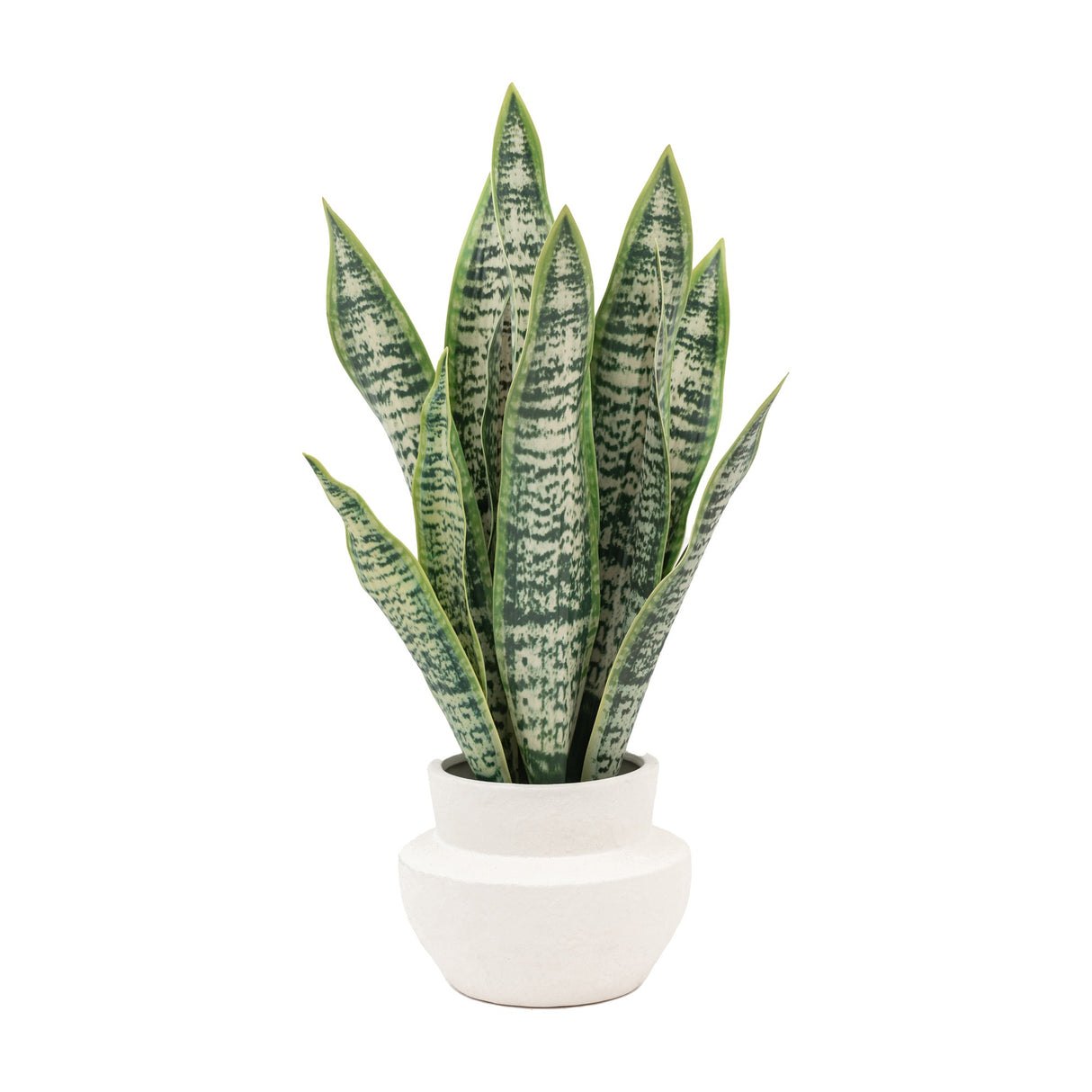 Artificial Snake Plant with Ceramic Pot – Green