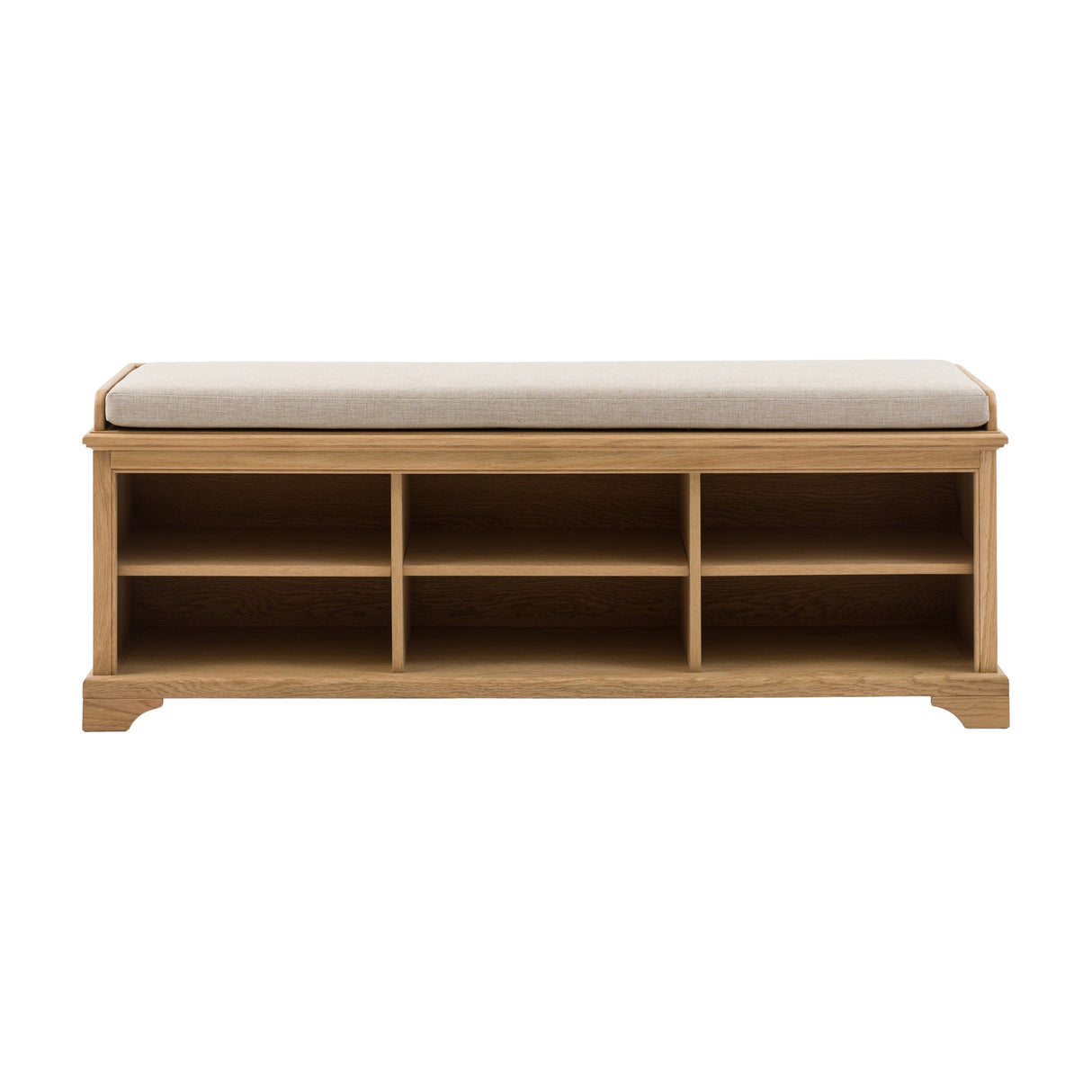 Malvern Hall Storage Bench with Cushion – Natural Oak