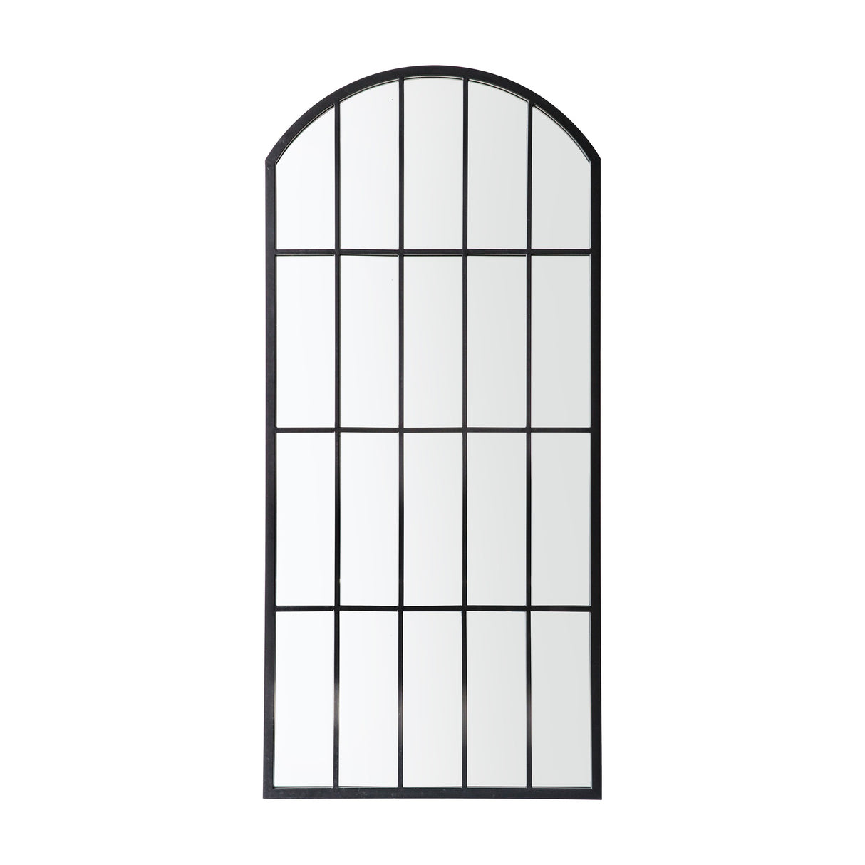 Kemsley Arched Window Mirror – Black