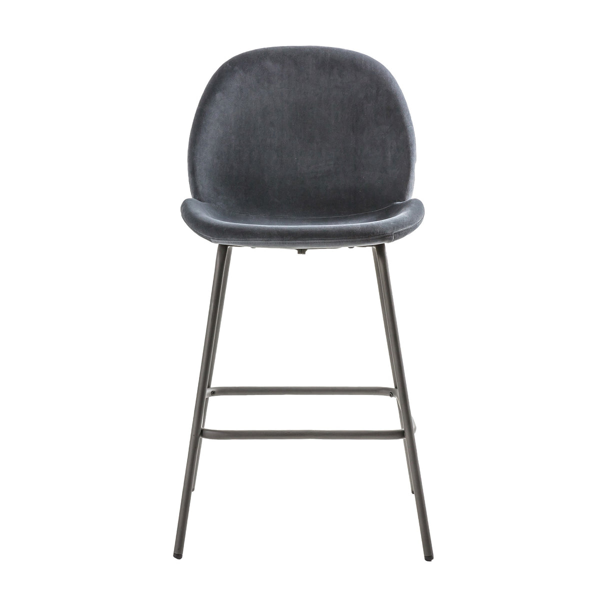 Flanagan Velvet Bar Stool Set of 2 – Grey