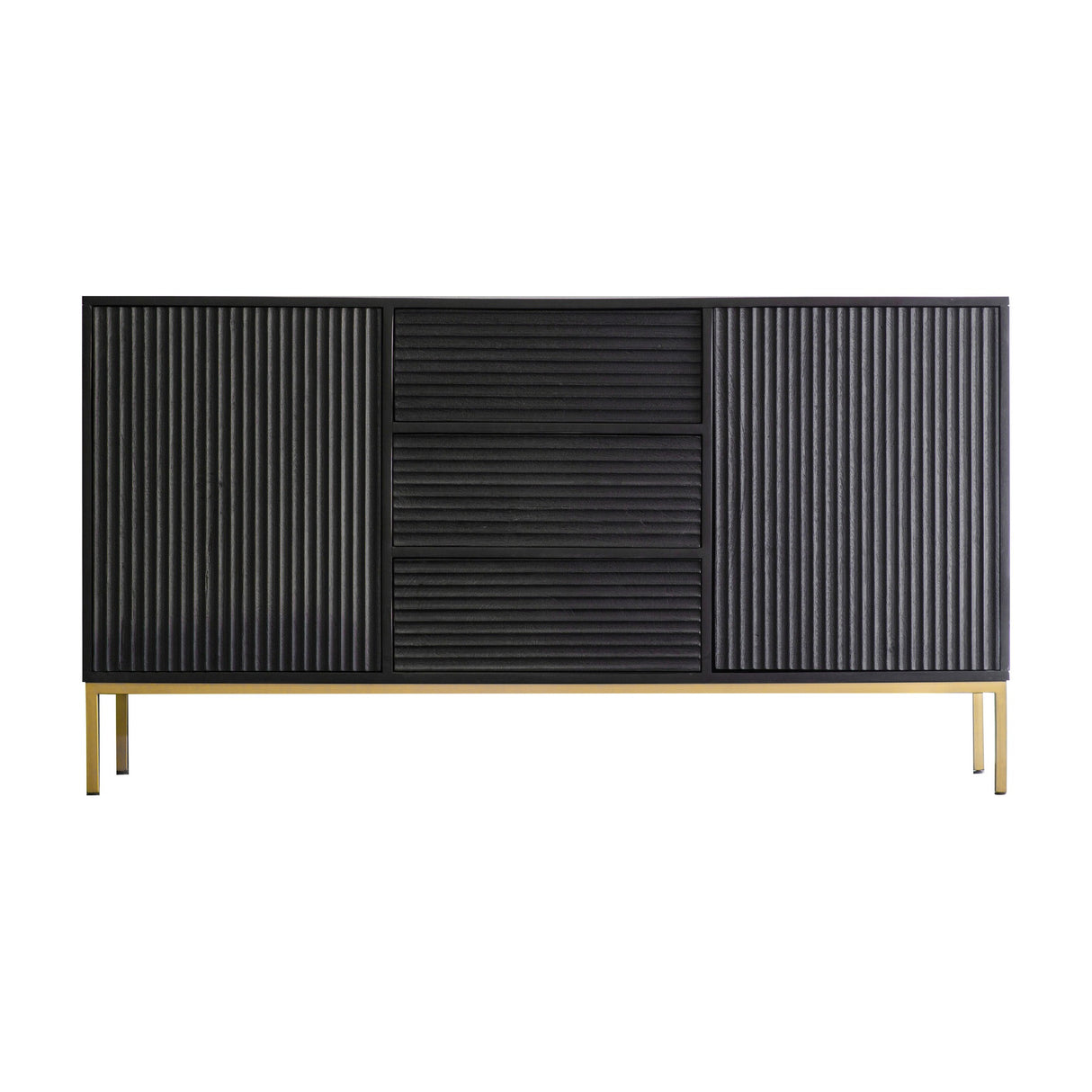 Ripple 2 Door 3 Drawer Sideboard – Black
