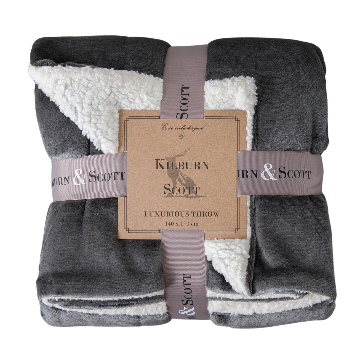 Sterling Fleece Sherpa Throw