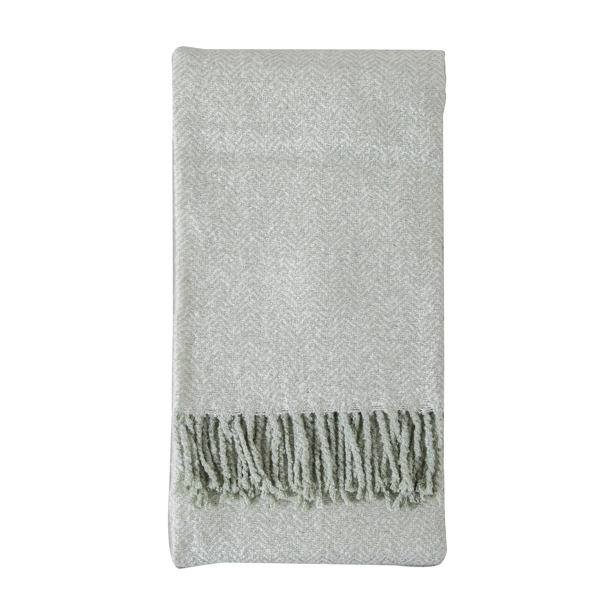 Herringbone Faux Mohair Throw