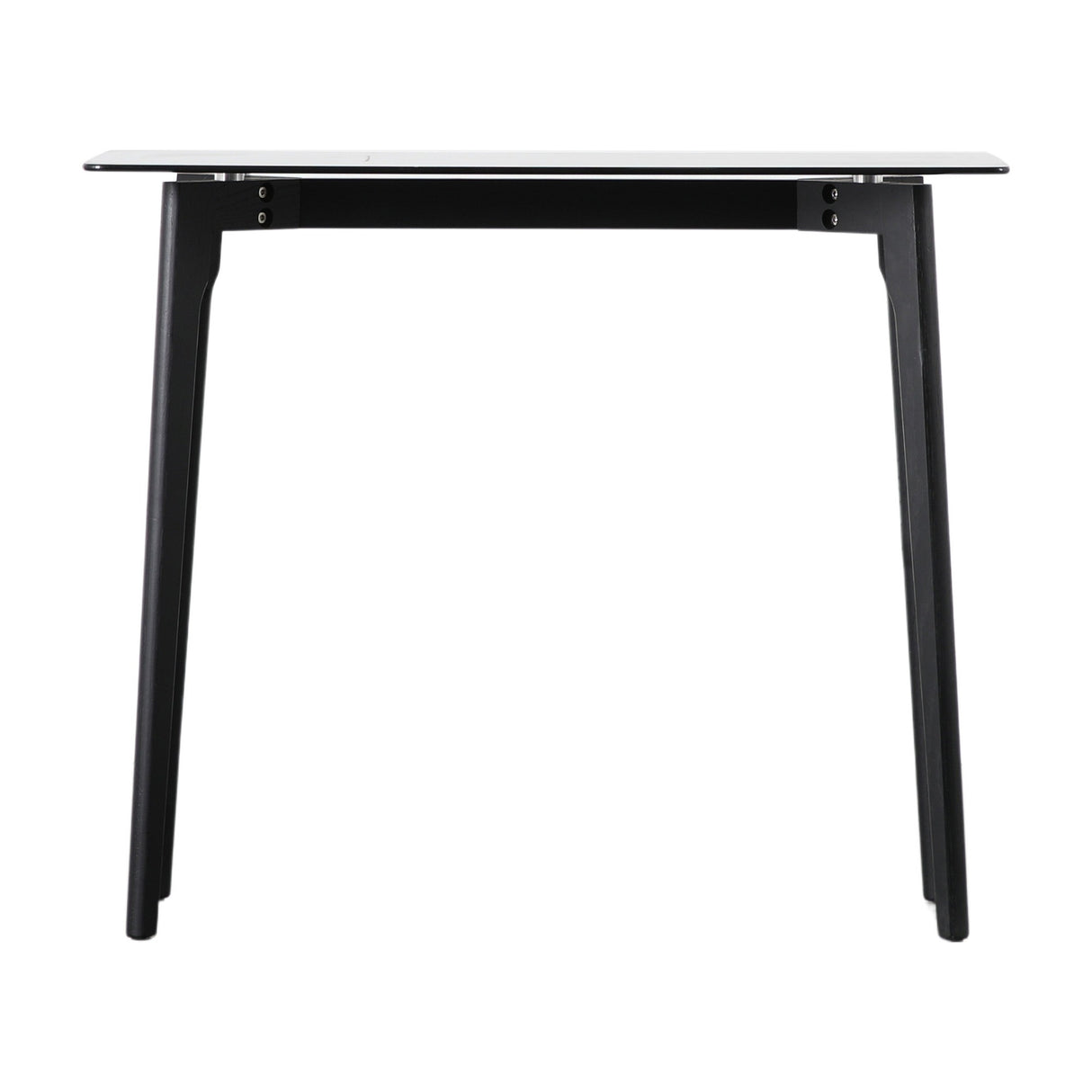 Blair Glass Top Console Table – Black