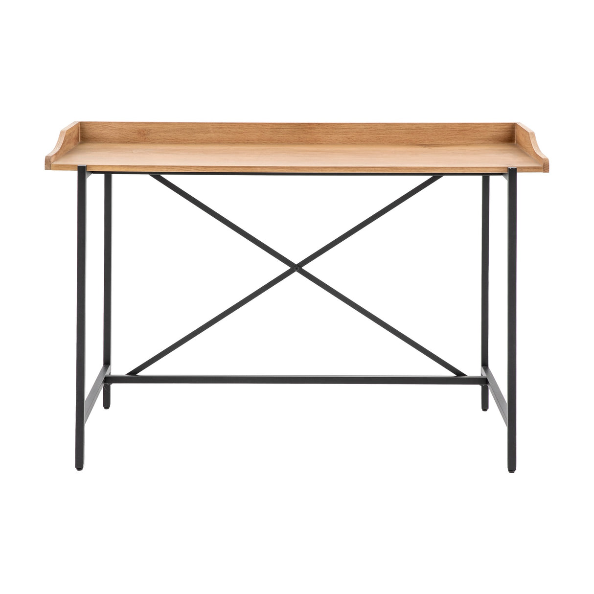 Torrington Desk with Metal Frame – Natural Oak