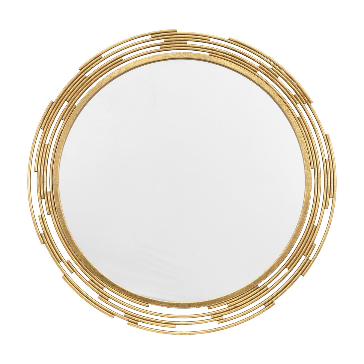 Cristo Round Metal Mirror – Gold