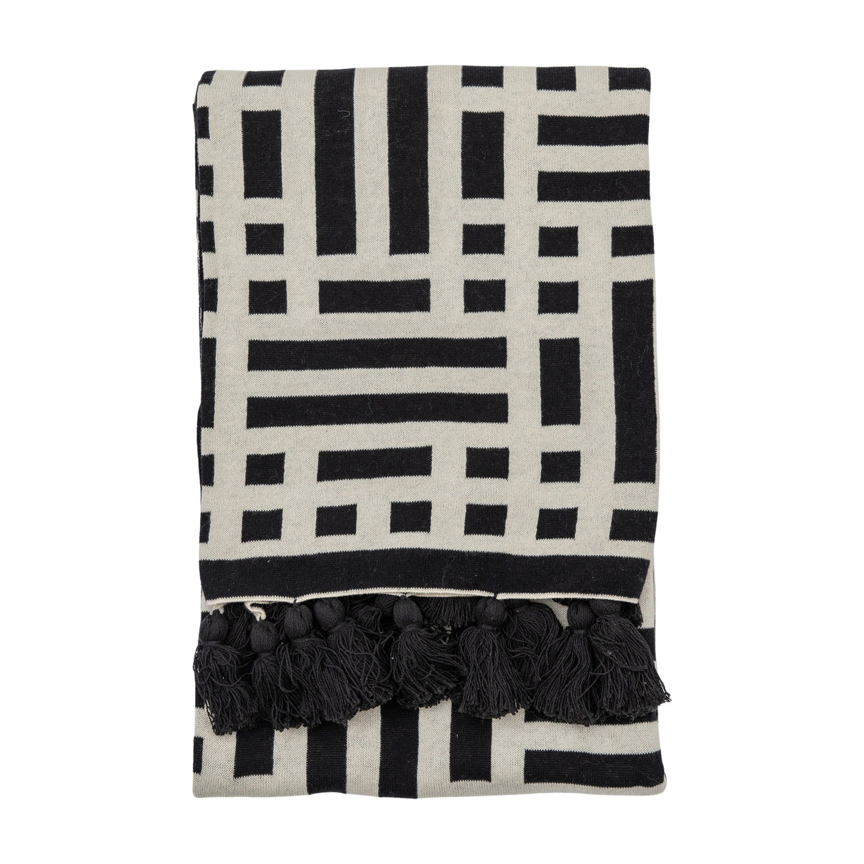 Merton Knitted Tassel Throw