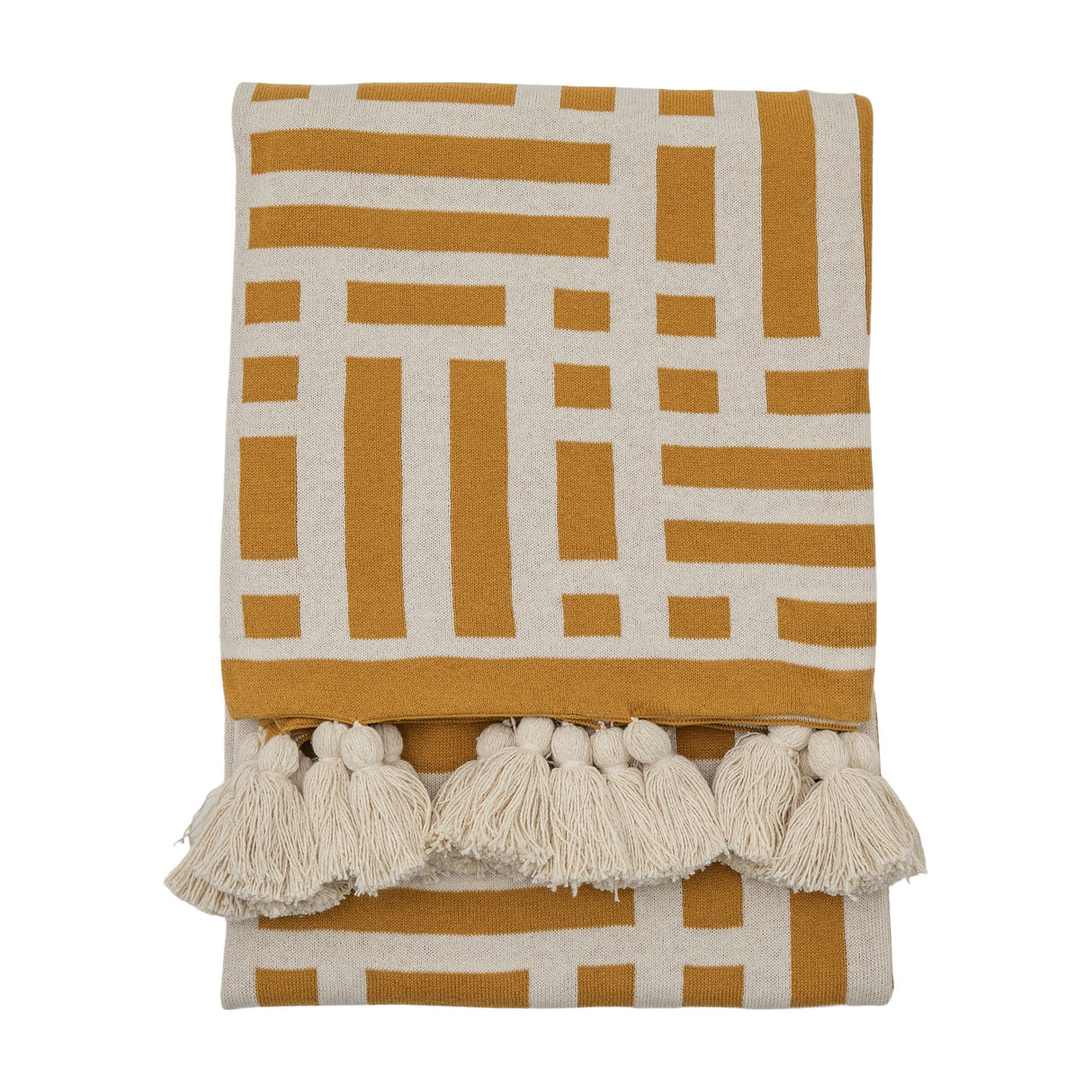 Merton Knitted Tassel Throw