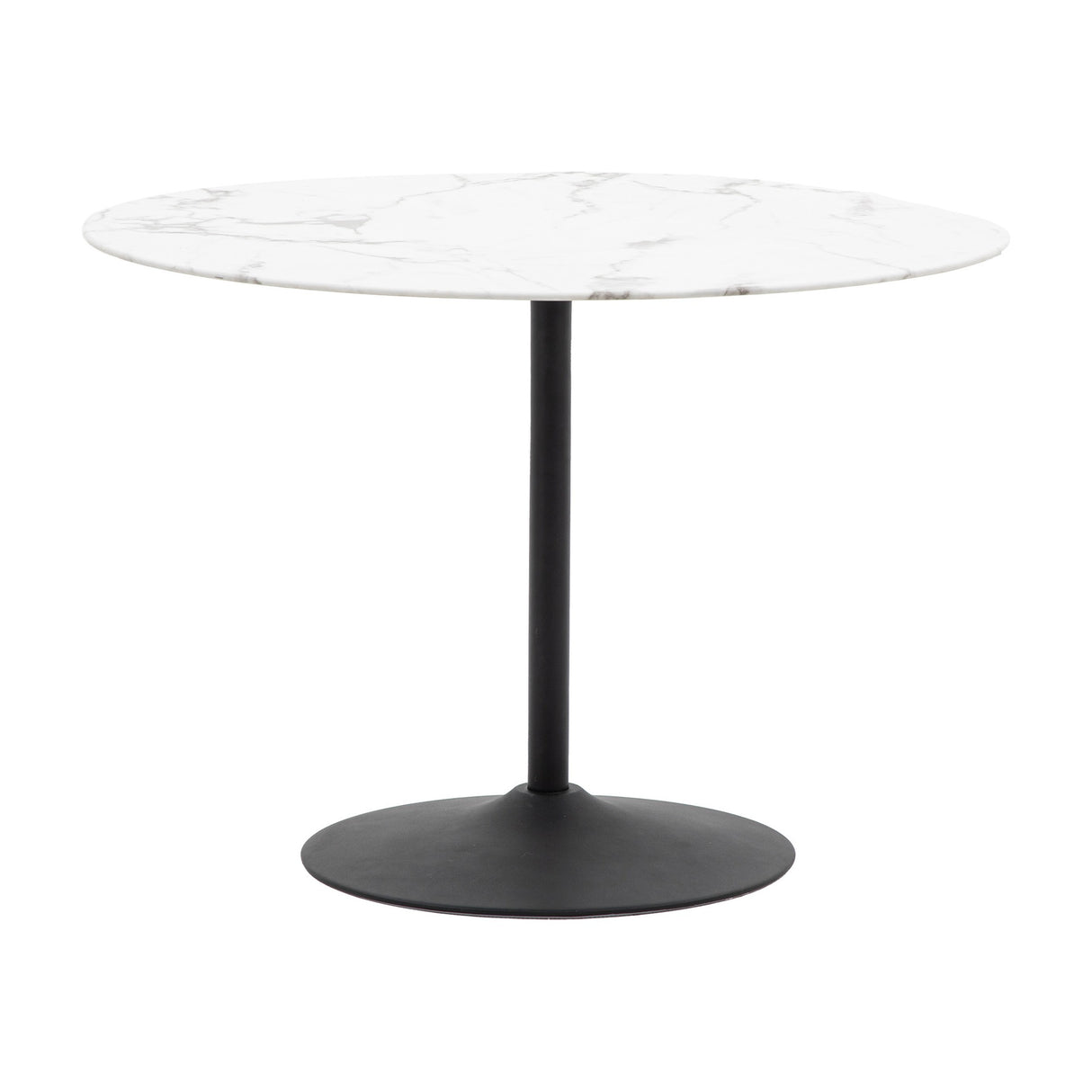 Fielding Round Dining Table – White Marble Effect