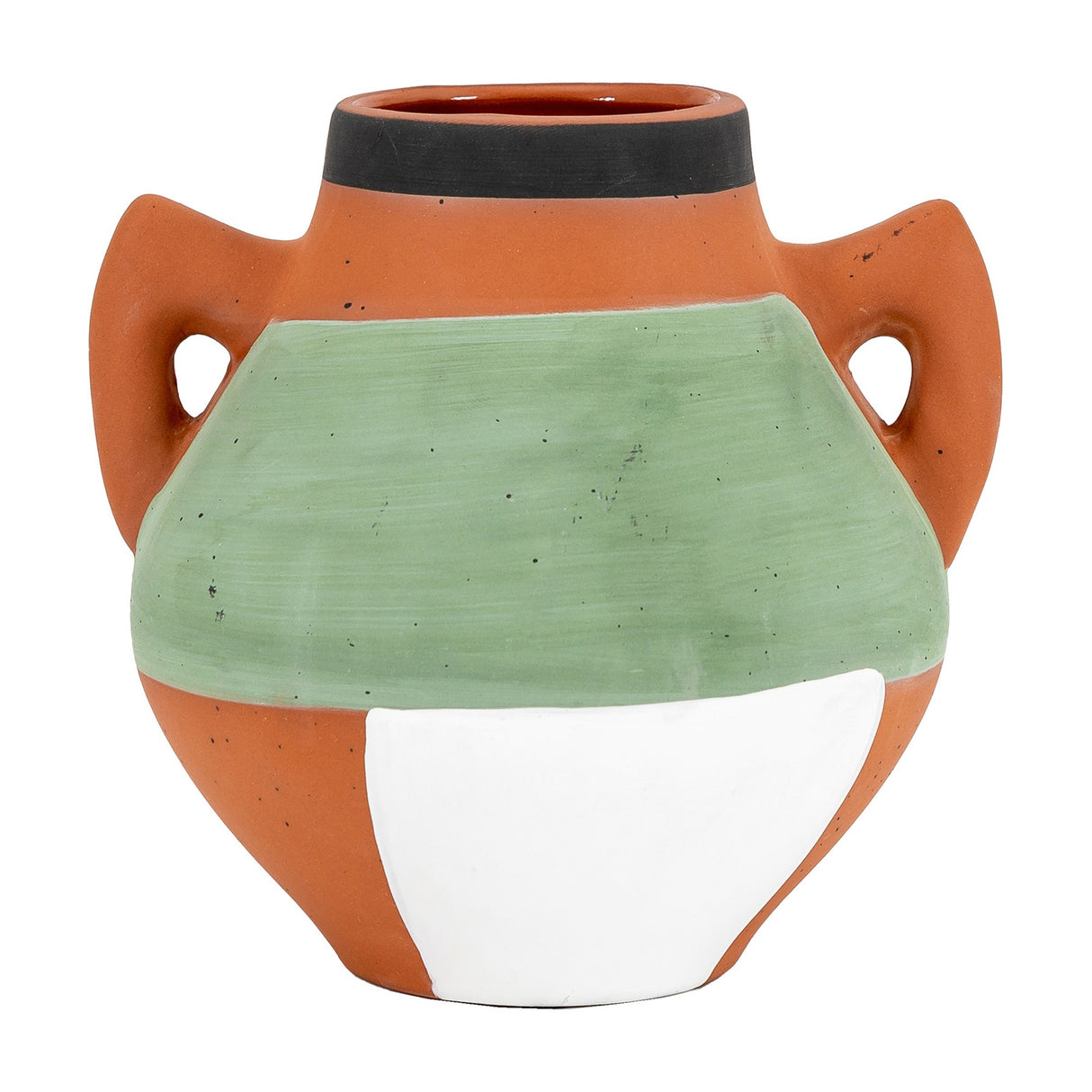 Fargo Terracotta Pot with Handles – Green