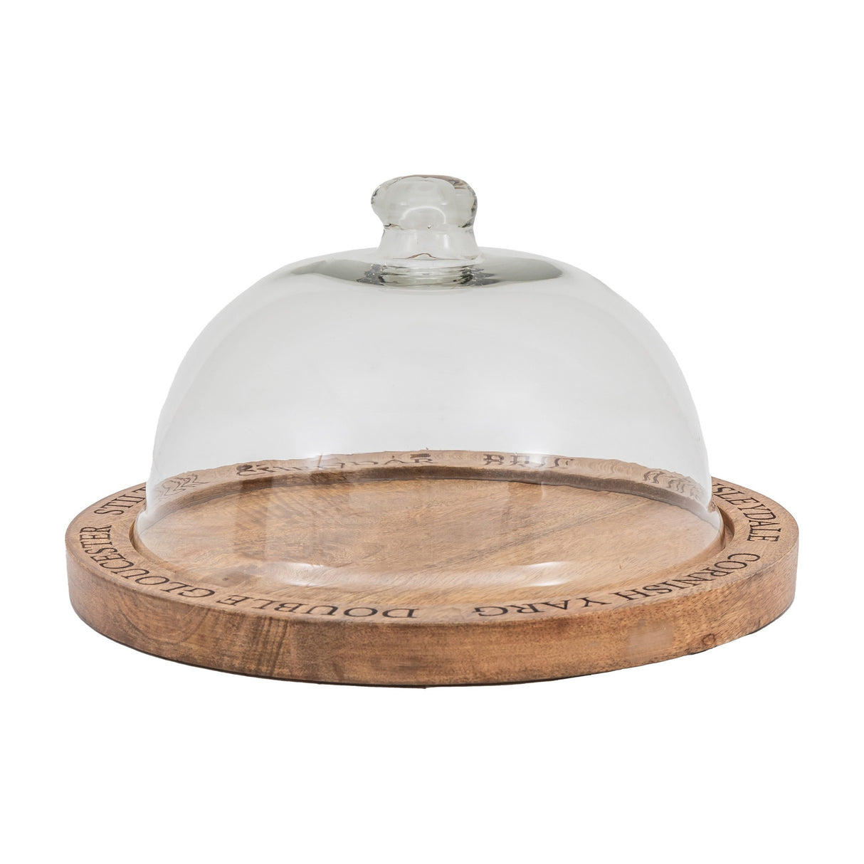 Wells Cheese Dome with Wooden Base – Natural