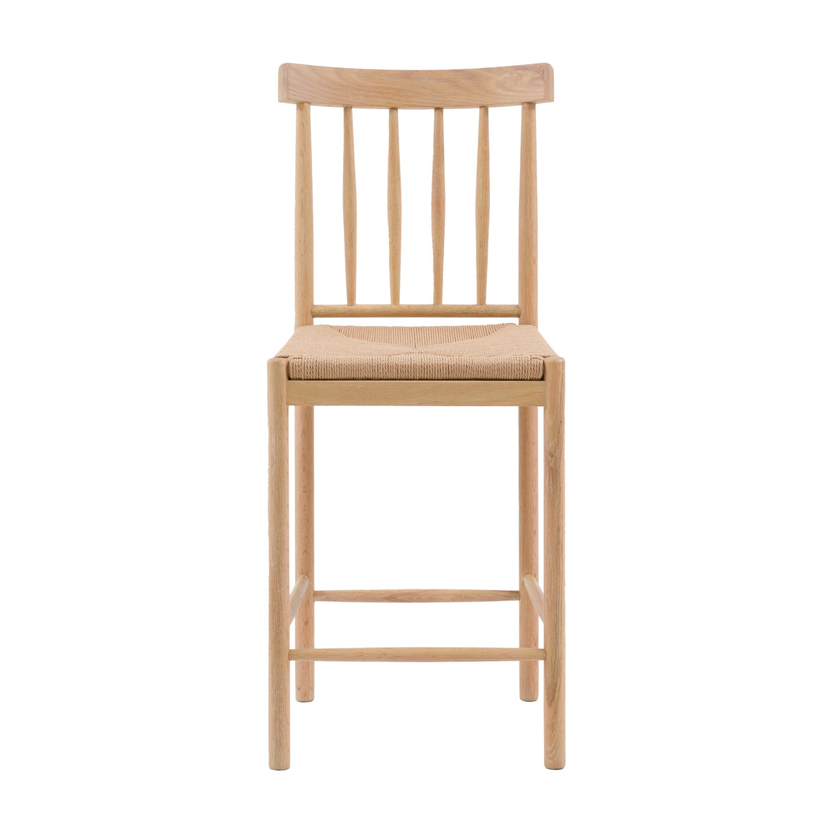 Eton Bar Stool with Woven Rope Seat, Set of 2 – Natural