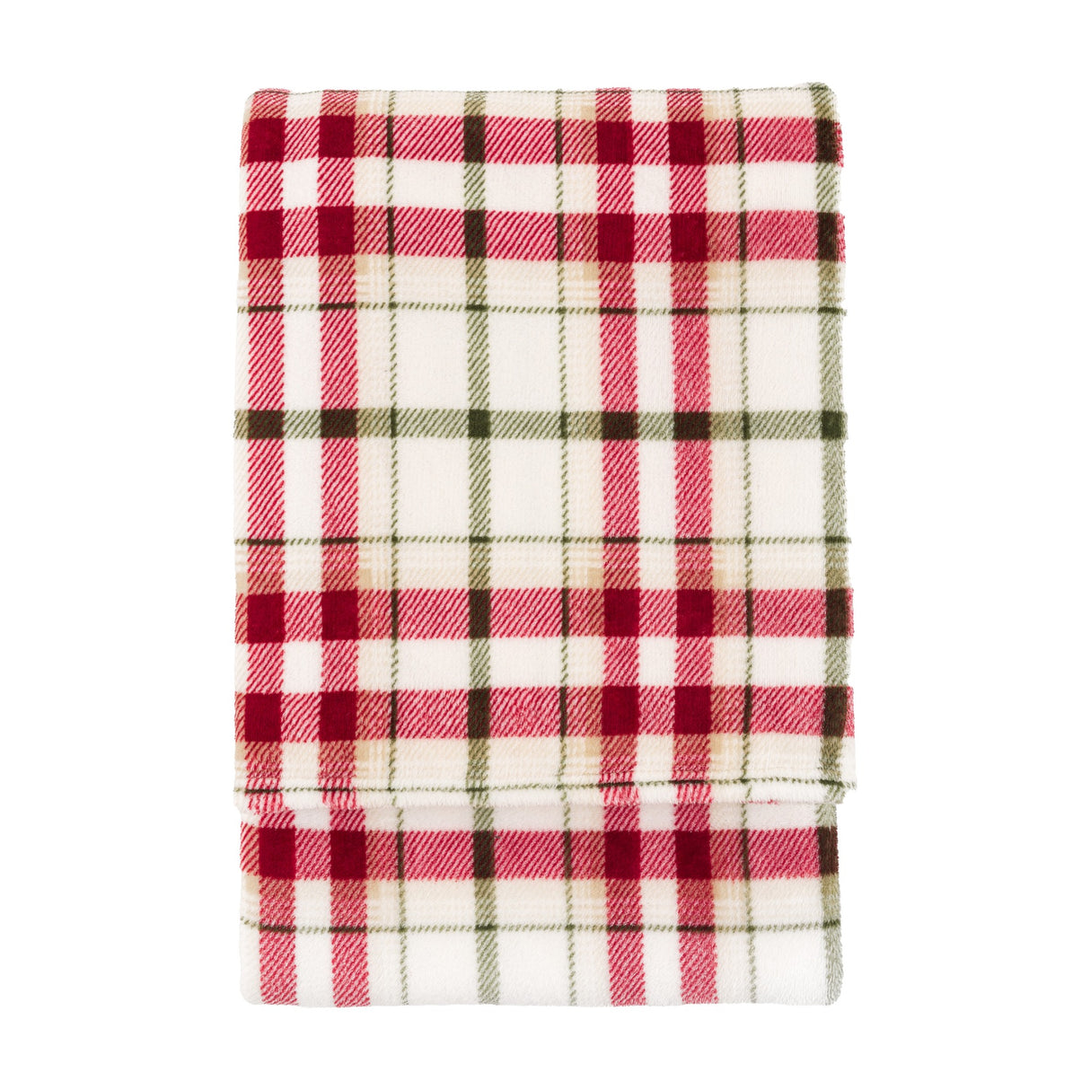 Heritage Check Fleece Throw – Red